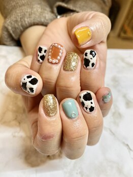 ブリリアント ネイル(Briliant Nail)/牛柄ネイル