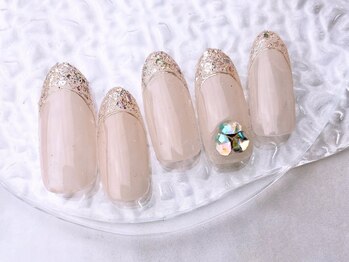 ネイルサロンフォーユー(for u)/ガラスフレンチ￥7980