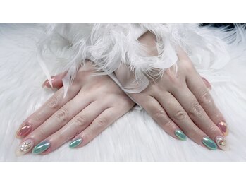 YCYサロン/うるツヤ オーロラミントネイル