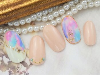 ネイルズガッシュ 武蔵小山店(NAILsGUSH)/*ベージュマーブル*