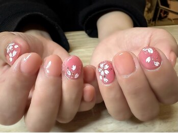 アミュリー ネイル アトリエ(Amury nail atelier)/桜 ピンク シアー ヌーディー
