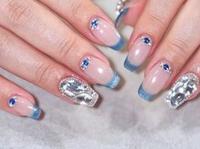 ジュエムネイル(jouerm nail)/【manami】Blue magnet french