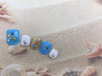 ネイルサロン&スクール ジーナ(GINA)/夏×キラキラストーン