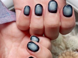 囲みネイル　囲みグラデ