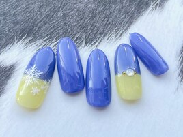 カジュアル冬ネイル