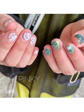 ネイルスペース ジェイズ ピンキー(NAIL SPACE J's PINKY)/White×Green