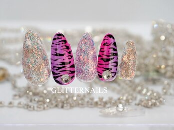 グリッターネイル(GLITTER NAILS)/Y2K/平成カムバックネイル