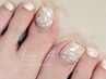 アロマ香るフットバス☆丁寧な甘皮ケア付き☆親指アート2本コース¥11000初回