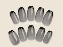 ファストネイル 北千住マルイ店(FAST NAIL)/黒フレンチ/シンプル【※12406】