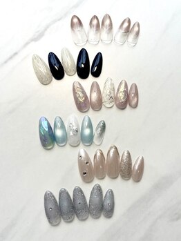 simple nail design‐・--¨・・