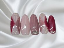 フォフォネイル 自由が丘(Fofo nail)/【ワインレッド×ニュアンス】
