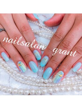 グラント(NAIL SALON&SCHOOL grant)/人魚の鱗ネイル