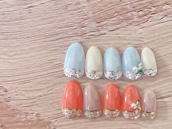 ネイルサロン ブリオン(Nail Salon Bullion)/スパークガラスネイル