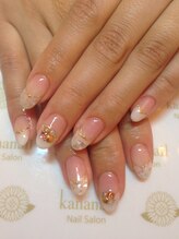 カナ ネイル(Kana nail)/キラキラシェルフレンチ