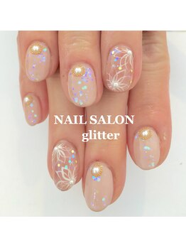ネイルサロン グリッター(NAIL SALON glitter)/大人の夏ネイル