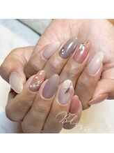 ブリス(Bliss produced by syisyu)/ホワイトミラーネイル