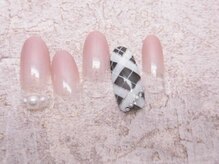 アンベリール 横浜店(Embellir)/(1873)チェックリボンネイル