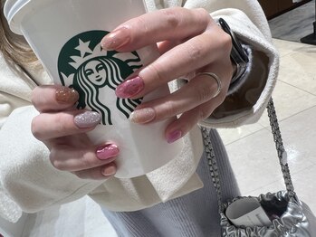 ネイルサロン プルミエール 錦糸町店(premiere)/ミラーネイル　ニュアンス