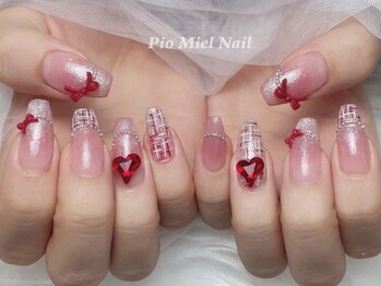 ハートリボンネイル