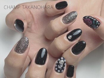 チャンプ 高の原店(Champ)/メタルローズネイル