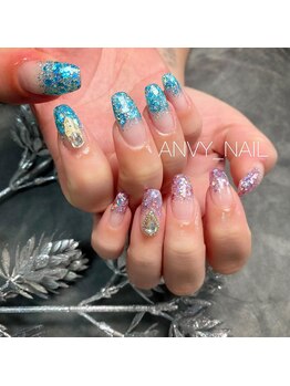 ネイルサロン あんび/ラメグラデーション