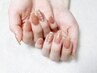 【Office　ｎail】ワンカラー/ストーンアート2本付き　￥4890