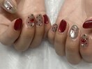 バレンタインネイル