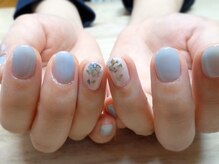 アミュリー ネイル アトリエ(Amury nail atelier)/紫陽花 シアー トレンド 大人