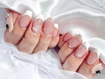 ネイルネージュ 錦糸町(Nail Neige)/スカルプ持込(リボン/ワンホン)