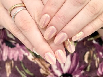 バタフライ 津田沼店(Butterfly)/ワンカラーベースミラーネイル★