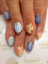 カナ ネイル(Kana nail)/デニムSUMMERネイル
