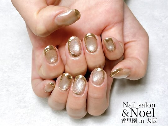 2025年冬】ブラウンゴールドのネイルデザイン集｜人気順  