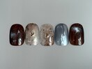 ブラウンニュアンスネイル