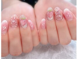 桃ネイル