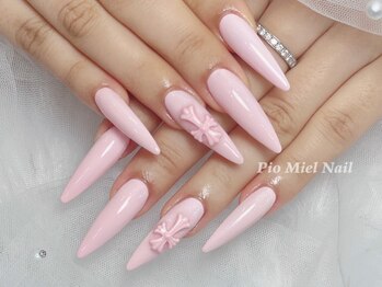 シンプルピンクネイル