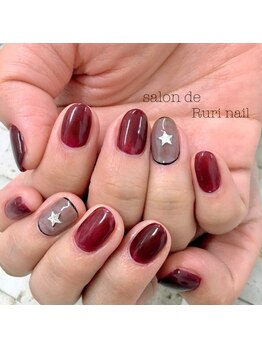 サロンドルリネイル(salon de Ruri nail)/◎カジュアルネイル＊ボルドー