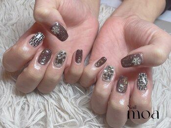 モア(moa)/ツイード チェーン フラッシュ