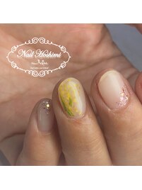 ミモザのネイル