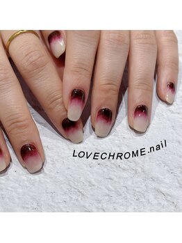 ラブクロム(LOVE CHROME)/こっくりカラーのグラデネイル