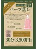 【深谷上柴店/3月末まで限定】ハーブ蒸し30分 3,500円 水1本＋貸しタオル付き
