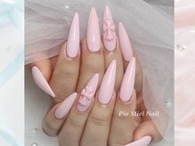 ピオミエルネイル 新宿(pio miel nail)/シンプルピンクネイル