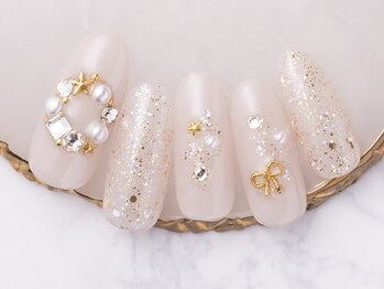 モンスリール 麻布十番(Mon Sourire)/クリスマスリースネイル