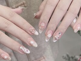 キラキラクリスマスネイル