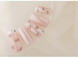シンプル薔薇ネイル