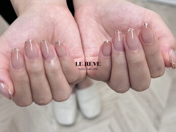 ルレーブ(LE REVE)/ガラスフレンチネイル