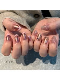 韓国ピンクネイル