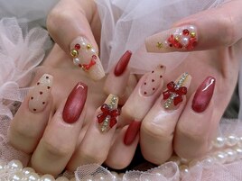 クリスマス ゴールド 赤