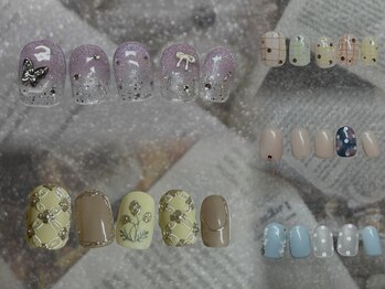 アイネイルズ 横浜EAST店(I-nails)の写真/選べる定額デザインコース☆デザインが決まっていなくても安心!毎月新しいサンプルをご用意しております♪