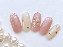 雪ふわふわネイル