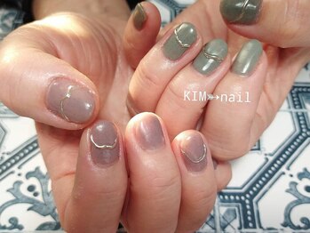 ケイアイエムネイル(KIM nail)/ちぐはぐ×もふもふマット